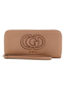 Guess - Isola Beige Women Zipper Textured Wallet