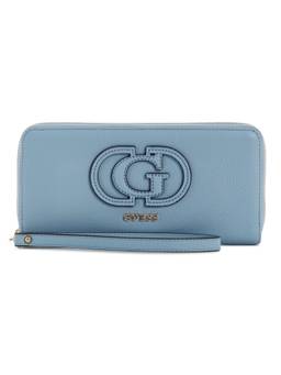Guess - Isola Blue Women Zipper Textured Wallet