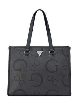 Guess - Jackie Black Women Zipper Printed Shoulder Bag