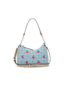 Guess - Celestia Women Zipper Embroidered Baguette Shoulder Bag