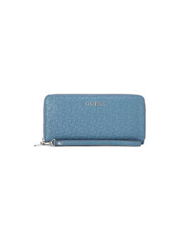 Guess - Remy Blue Women Zipper Embossed Wallet