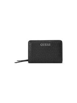 Guess - Remy Black Women Embossed French Wallet