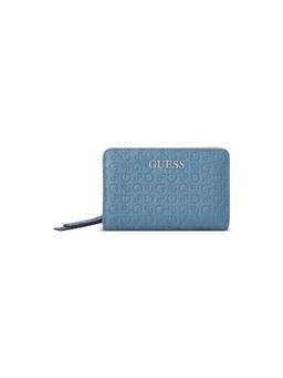 Guess - Remy Blue Women Embossed French Wallet