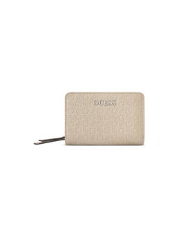 Guess - Remy Taupe Women Embossed French Wallet