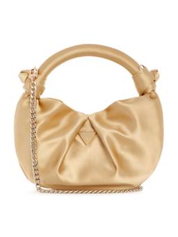 Guess - Joy Gold Women Snap Button Solid Hobo Bag