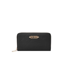 Guess - Celestia Black Women Zipper Embossed Medium Wallet