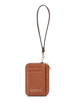 Guess - Elliot Brown Women Embossed Zipper Wristlet Wallet