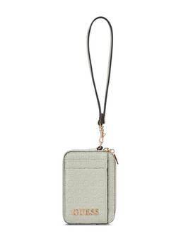 Guess - Elliot Grey Women Embossed Zipper Wristlet Wallet