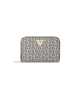 Guess - Katy Black Women Zipper Printed Medium Wallet