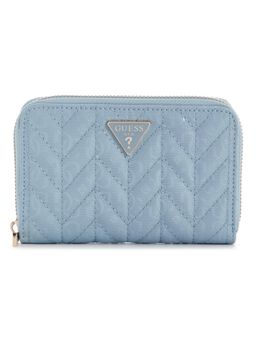 Guess - Stacey Blue Women Zipper Quilted Medium Wallet