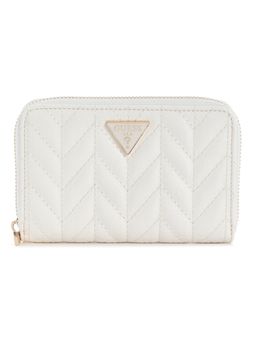 Guess - Stacey White Women Zipper Quilted Medium Wallet