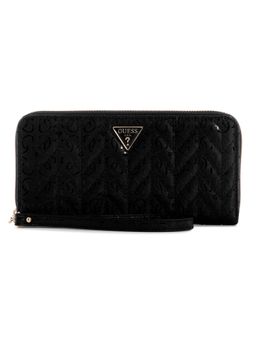 Guess - Stacey Black Women Zipper Quilted Large Wallet