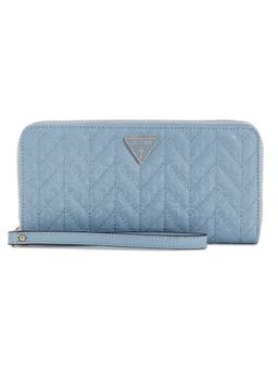 Guess - Stacey Blue Women Zipper Quilted Large Wallet