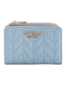 Guess - Stacey Blue Women Zipper Quilted Card Case