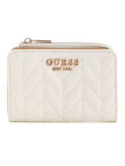 Guess - Stacey White Women Zipper Quilted Card Case