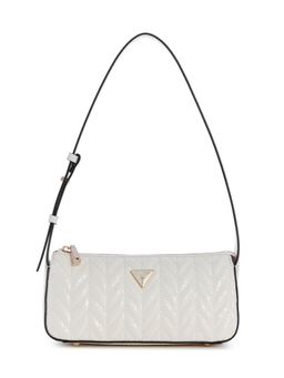 Guess - Stacey White Women Zipper Quilted Shoulder Bag