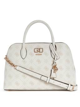 Guess - Emelie Logo Zipper Printed Satchel Bag with Detachable Strap