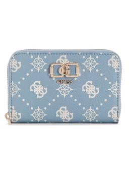 Guess - Emelie Blue Logo Women Zipper Printed Wallet
