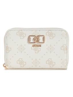 Guess - Emelie White Logo Women Zipper Printed Wallet
