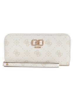 Guess - Emelie White Logo Women Zipper Printed Wallet