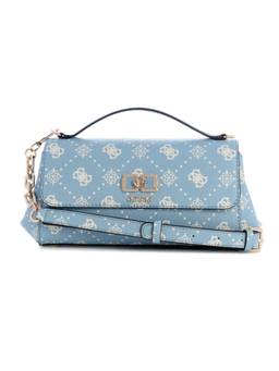 Guess - Emelie Blue Women Snap Button Printed Crossbody Bag