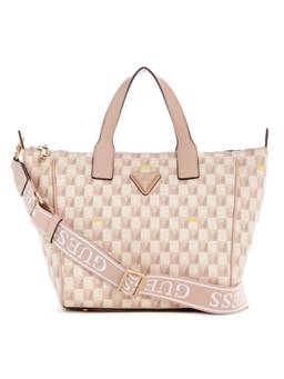 Guess - Follie Pink Women Zipper Printed Tote Bag