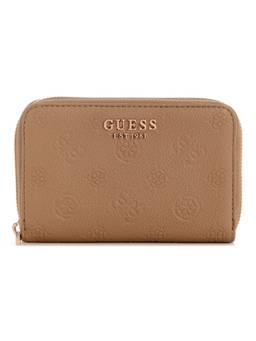 Guess - Ella Brown Women Zipper Embossed Medium Wallet