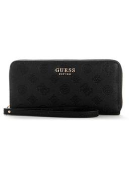 Guess - Ella Black Women Zipper Embossed Large Wallet