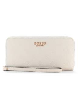 Guess - Ella Off White Women Zipper Embossed Large Wallet