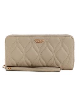 Guess - Maxine Taupe Women Zipper Quilted Wallet