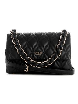Guess - Maxine Black Women Snap Button Quilted Crossbody Bag