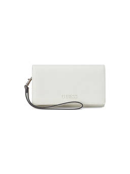 Guess - Remy White Women Snap Textured Wallet
