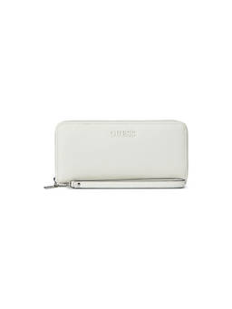 Guess - Remy White Women Zipper Textured Large Wallet