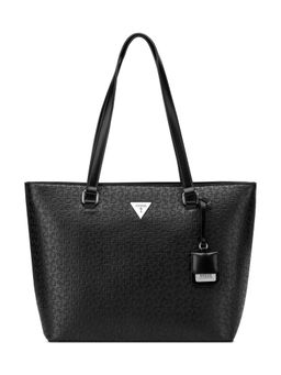 Guess - Jillian Black Women Zipper Textured Shoulder Bag