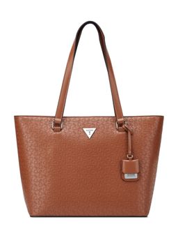 Guess - Jillian Brown Women Zipper Textured Shoulder Bag