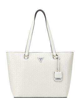 Guess - Jillian White Women Zipper Textured Shoulder Bag