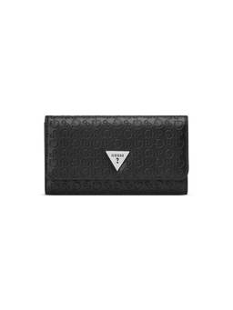 Guess - Jillian Black Women Embossed Trifold Wallet