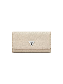 Guess - Jillian Taupe Women Embossed Trifold Wallet