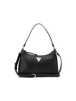 Guess - Jillian Black Women Zipper Textured Hobo Bag