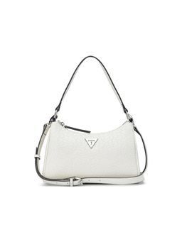 Guess - Jillian White Women Zipper Textured Hobo Bag