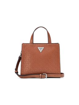 Guess - Jillian Brown Women Zipper Textured Shoulder Bag