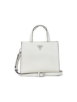 Guess - Jillian White Women Zipper Textured Shoulder Bag