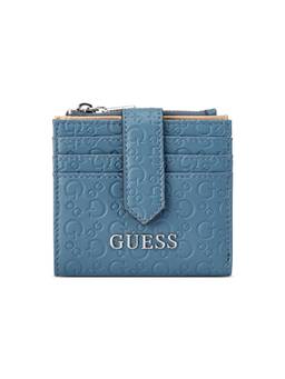 Guess - Remy Blue Women Snap Embossed Card Case