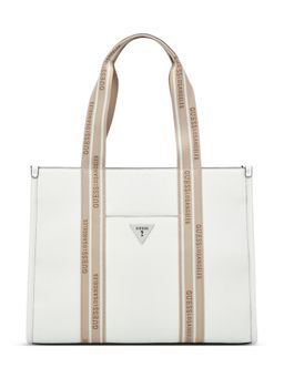 Guess - Jackie White Women Zipper Solid Shoulder Bag
