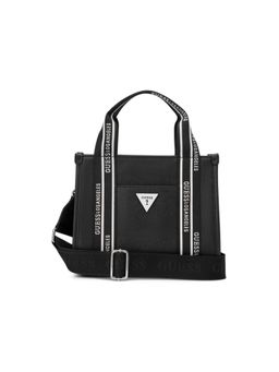 Guess - Jackie Black Women Zipper Solid Shoulder Bag