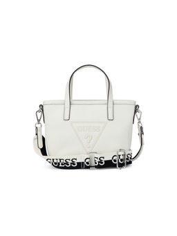 Guess - Keira White Women Zipper Solid Shoulder Bag
