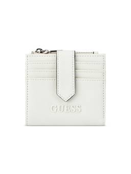 Guess - Remy White Women Snap Textured Card Case