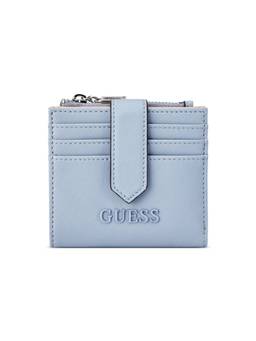 Guess - Remy Blue Women Snap Textured Card Case