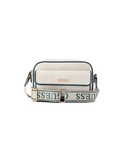 Guess - Erin White Women Zipper Printed Crossbody Bag