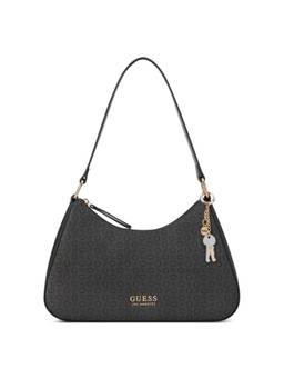 Guess - Layla Black Women Zipper Printed Baguette Shoulder Bag